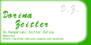 dorina zeitler business card